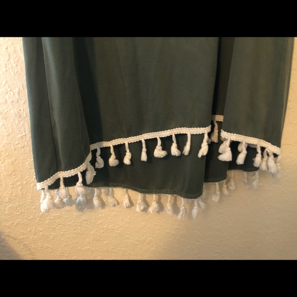 Navy green dress with tassels - Picture 4 of 4